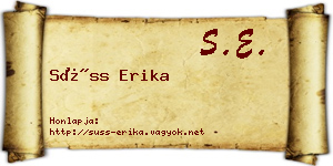 Süss Erika névjegykártya